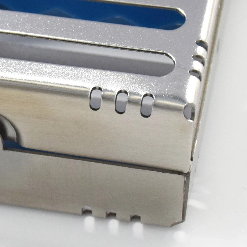 20Holes Dental Surgical Cassette Rack Tray Sterilization Holder Instruments Blue