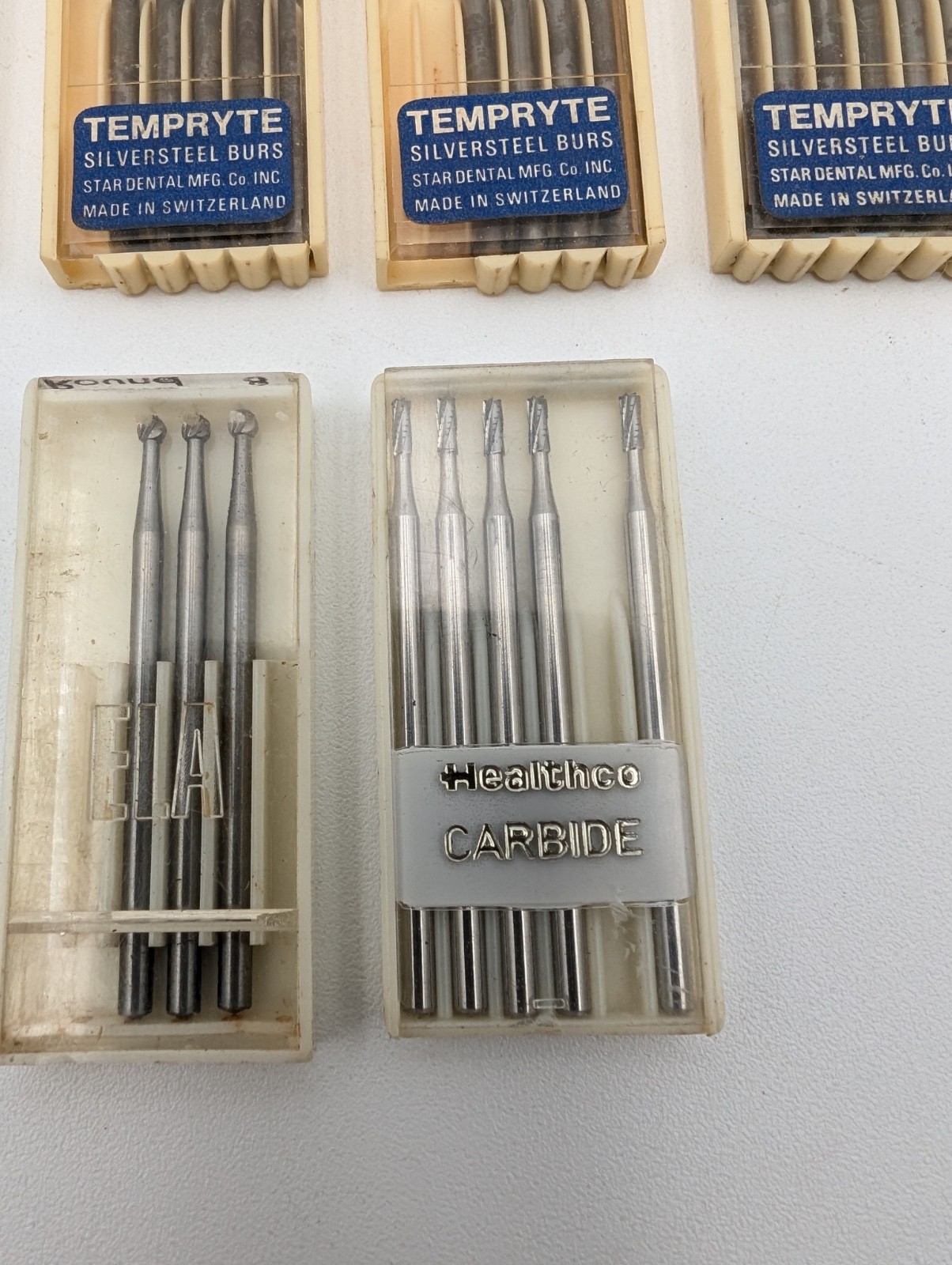 Lot Of Dental Dentist Burs Bits Germany Switzerland Carbide Tempryte Star Dental