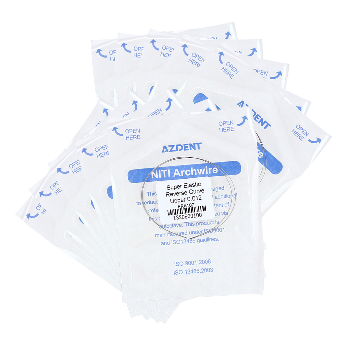 2pc/kit Dental Arcos de Ortodoncia NITI Alambre de Arco de Curva Inversa AZDENT