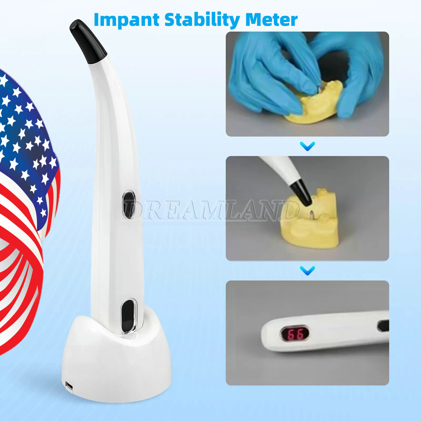 Dental Monitor Osseointegration RFA Inplant Stability Test Unit ISQ USA