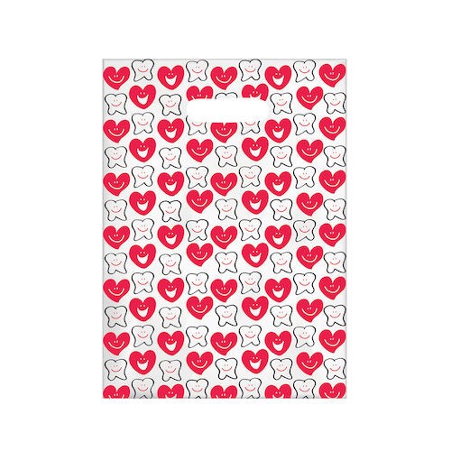 Specialty Scatter Bags Smiley Heart Teeth Scatter Bag, 7.5″ x 10″, 100/Pkg