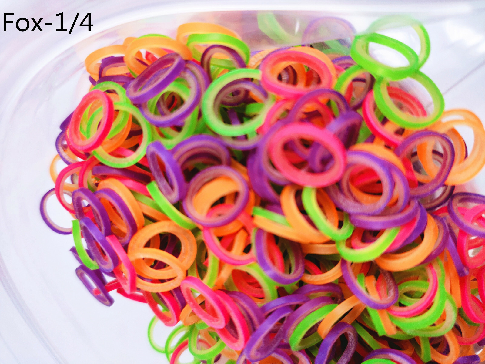 6.5OZ Dental Orthodontic Elastics Rubber Bands Ties Super Elastic Colorful 4Size