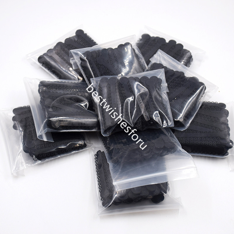 10 Bag Dental Orthodontic Ligature Ties Elastic Rubber Bands 1008 Pcs/Pack Black