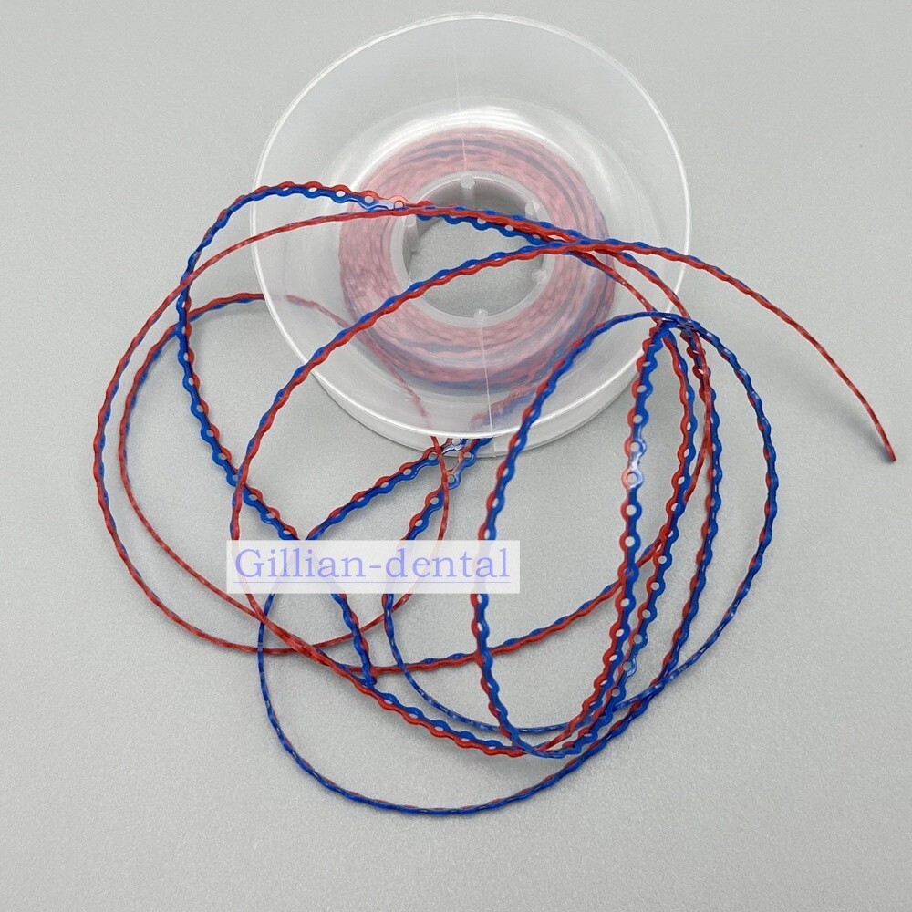Dental Orthodontic Elastic Ultra Power Chains Rubber Band For Braces 2 Colors