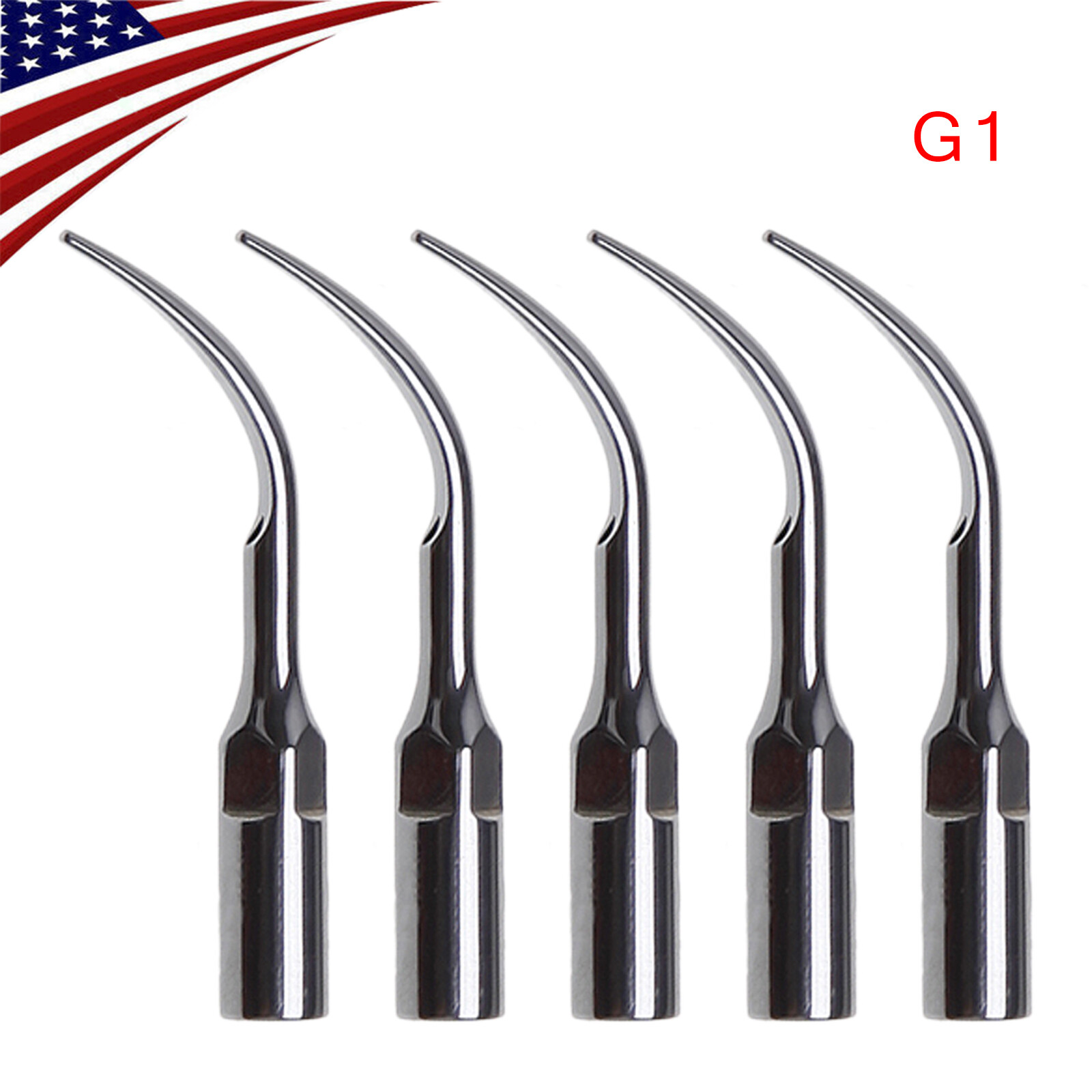 5pcs Dental Ultrasonic Piezo Scaler Tips Fit Cavitron EMS / DTE SATELEC FDA CE
