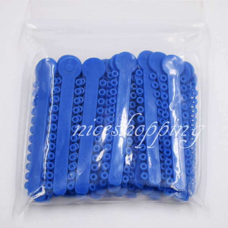 1008Pcs/Pack Dental Orthodontics Elastic Ligature Ties White Black Blue Red Grey