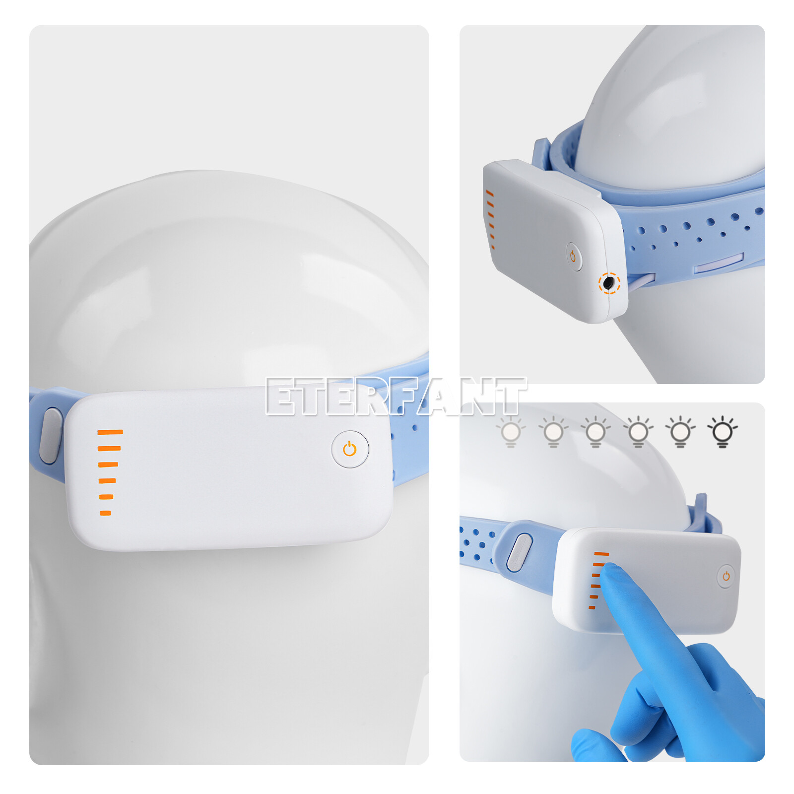 ETERFANT Lightweight Silicone Headlamp Dental Surgery Medical 5W LED Blue
