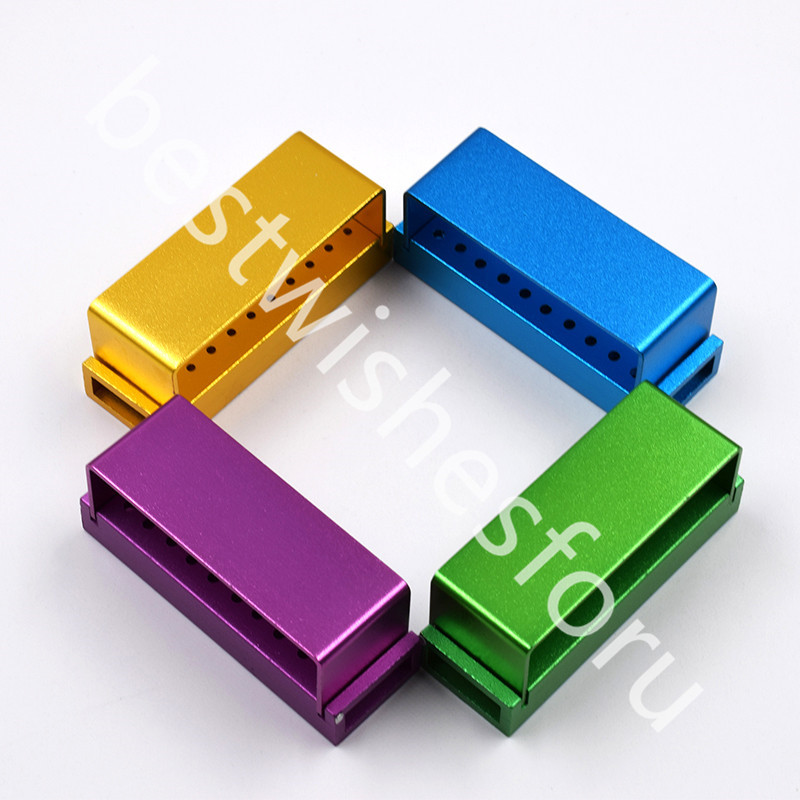 30 Aluminum Dental Bur Burs Holder Block Disinfection Box Autoclave 20+10 Holes