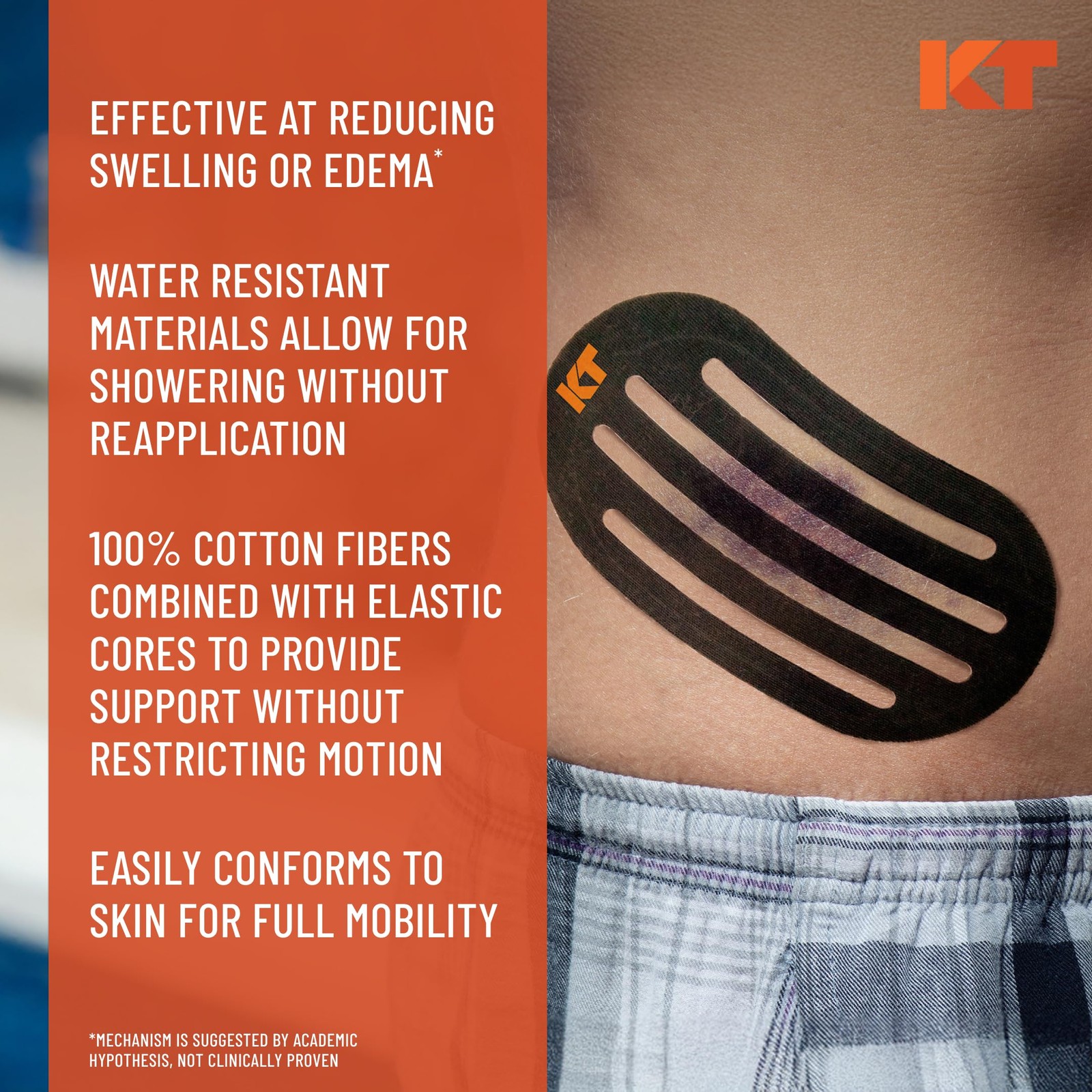 KT Tape Recovery+ Patch, Swelling and Inflamation 1 Count (Pack of 1), Black