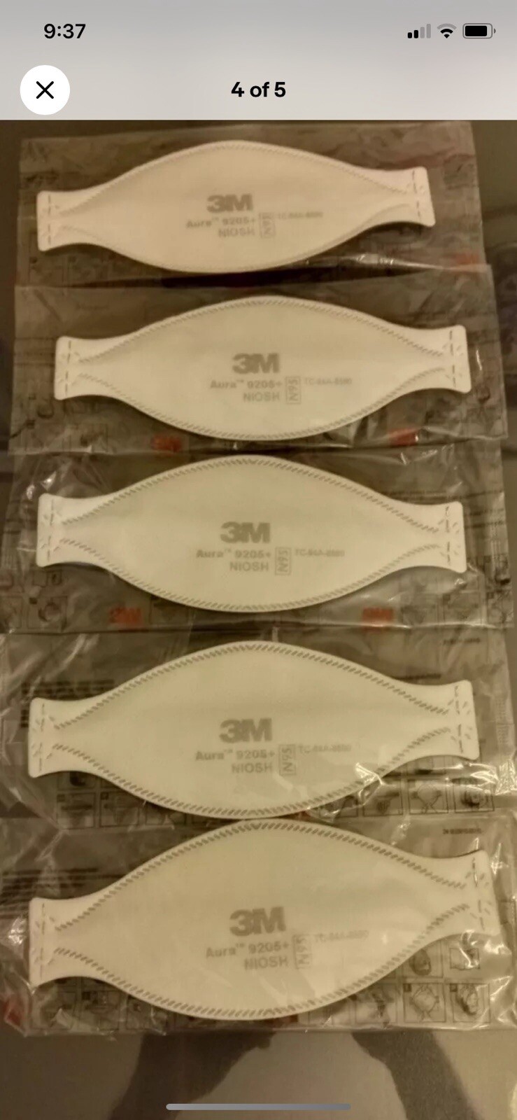 3M Aura 9205 N 95 Particulate Respirator Face Mask – White (20 Pack)