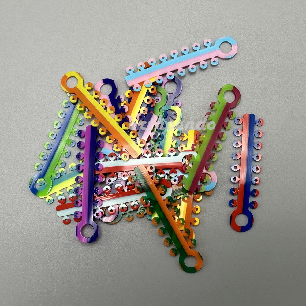 Dental Ortho Ligature Ties Elastic Rubber Bands for Bracket Brace Assorted Color