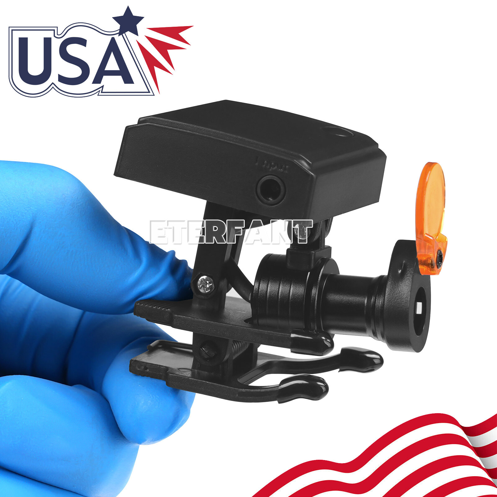 ETERFANT 5W Wireless Dental LED Headlight W/Filter for Binocular Loupe Glasse US