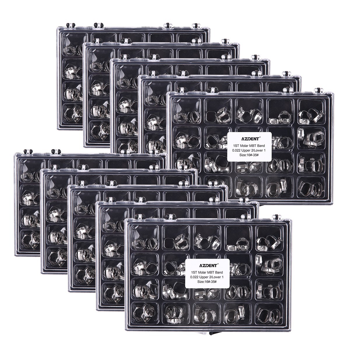 AZDENT Dental Orthodontic Bands with Buccal Tube 1st Molar Roth/MBT 022