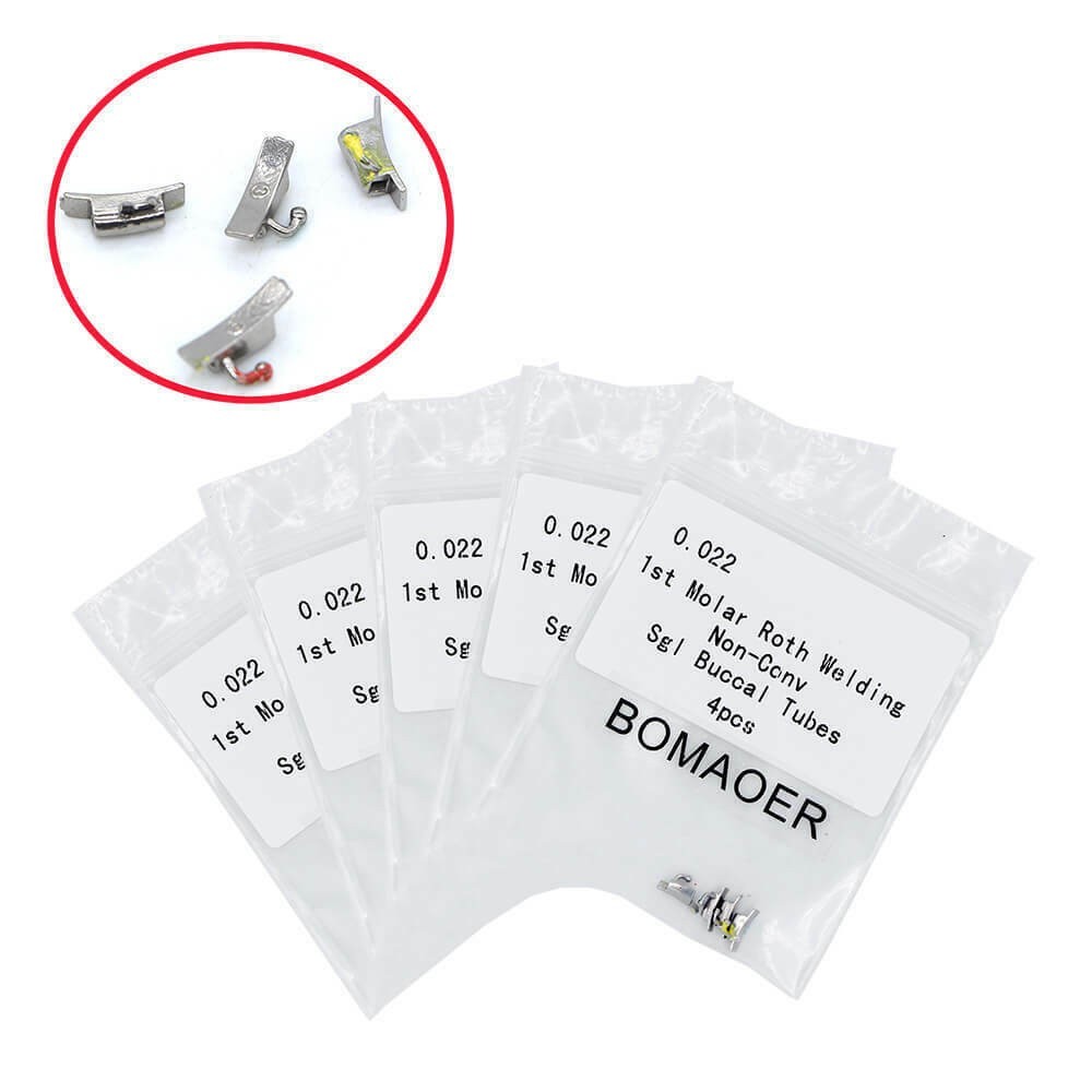 Dental Orthodontic Welding Non-convertible sgl Buccal Tube 0.022″ 4pcs/pack