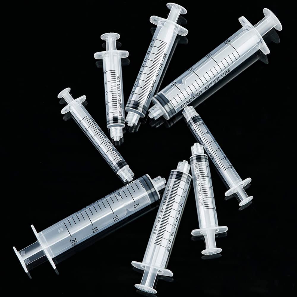 20 Pack 3ml Plastic Syringe Luer Lock With Measurement 3ML 20PCS, transparent