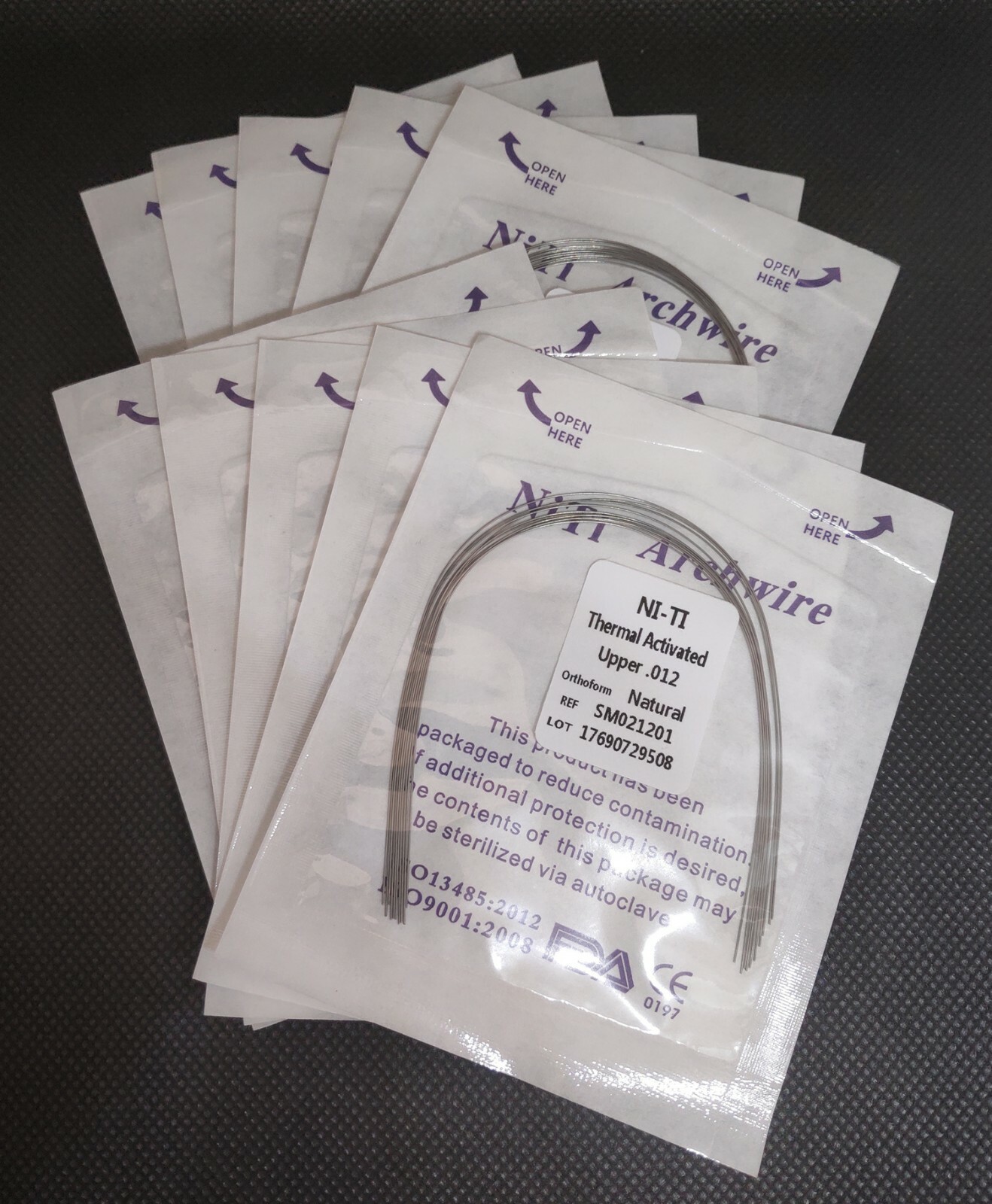 Dental Orthodontic Thermal Activated Niti Wires Round Arch Wires Natural Form