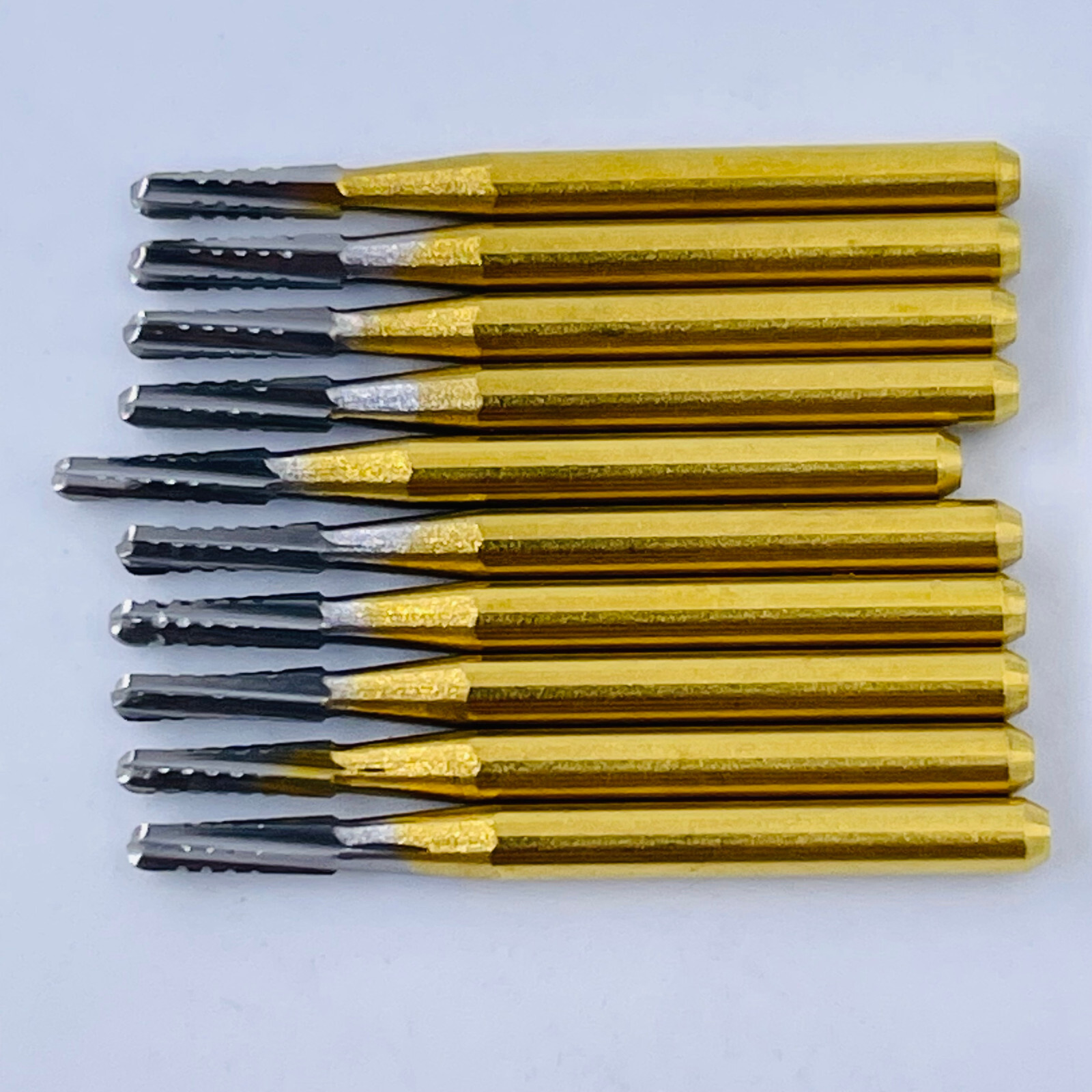 FG-1957 High Speed Dental Tungsten Steel Carbide Crown Metal Cutting Burs 10 pcs