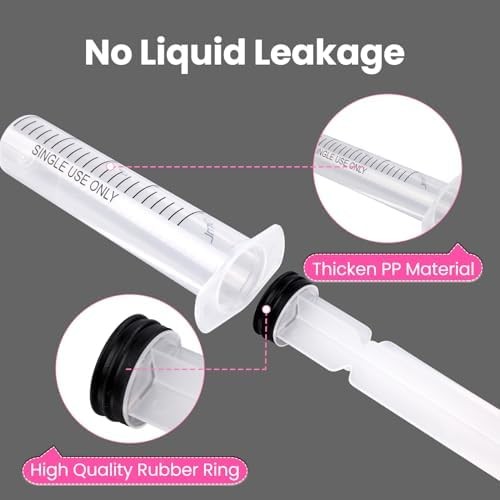 20 PCS 20ml Oral Syringe With Cap, Plastic Syringe without Needle for Medicine D