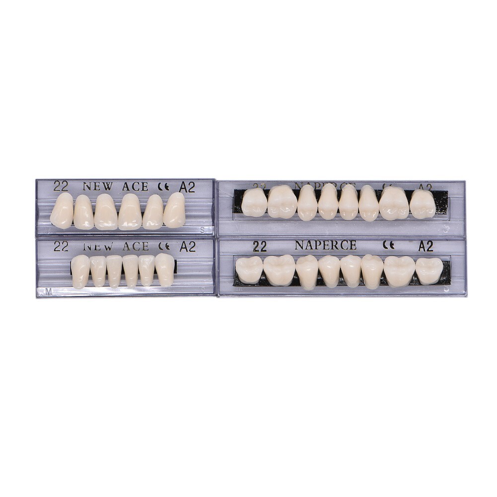 1/3/5Box 22#A2 Dental Acrylic Resin Denture Full Set Teeth Upper Lower Shade USA