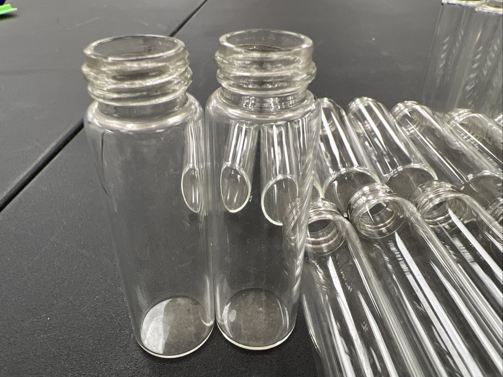 Small Glass Vials Lot 39, 2.5” Screw Top, No Caps Crafts Beading Organizing