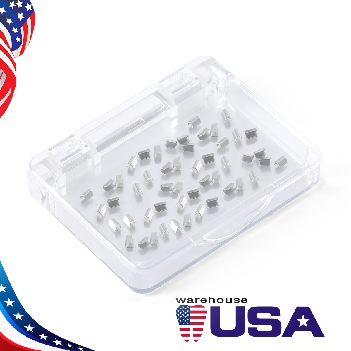 AZDENT 50pcs/Box Dental Orthodontic Universal Crimpable Mini Stops Stainless