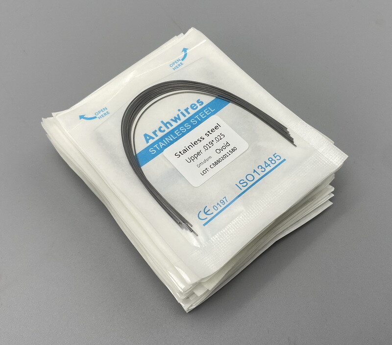 Dental S.S Orthodontic Arch Wire Stainless Steel Round Rectangular Ovoid Form