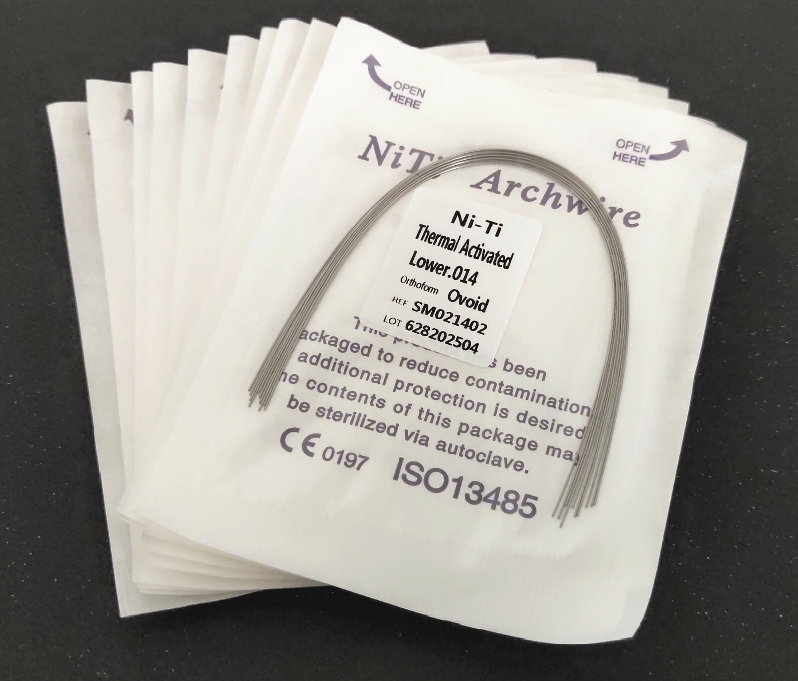 200 Packs Thermal Activated Niti Arch Wire Round Dental Orthodontics Ovoid Form