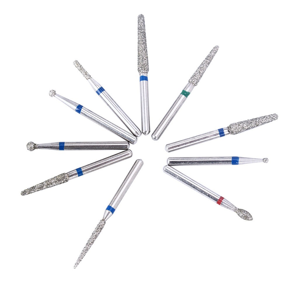100Pcs AZDENT Dental Diamond Burs Medium FG for High Speed Handpiece 20Types