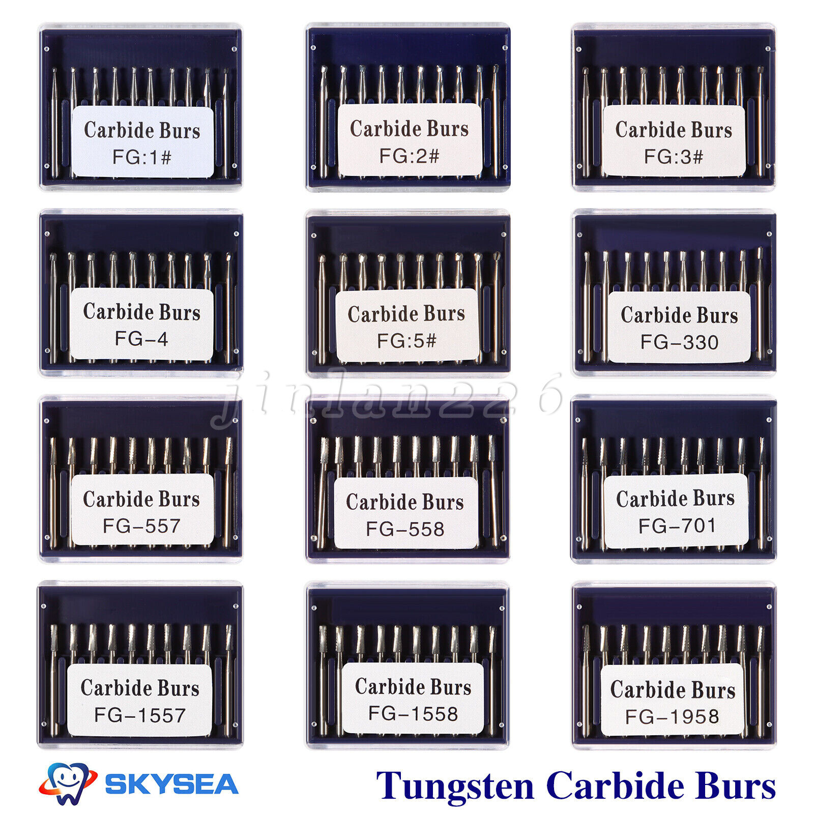 Dental Tungsten Carbide Tungsten Steel Burs for High Speed Handpiece