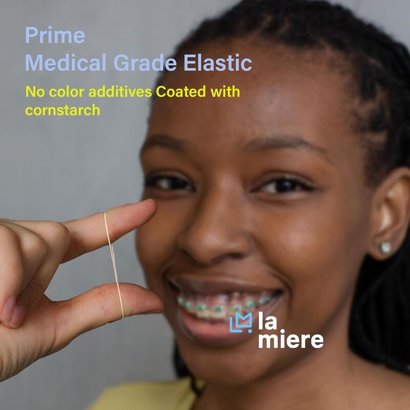 Heavy Neon Latex Orthodontic Elastic Bands 100 Count Dental Rubber 5/16 Inch New
