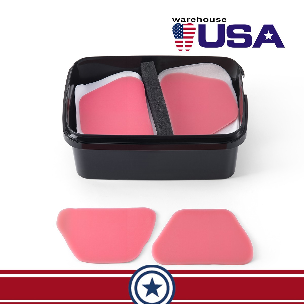 Dental Light Cure Custom Tray Material Pink Base Plates Implant 2mm 50 Pcs/Box