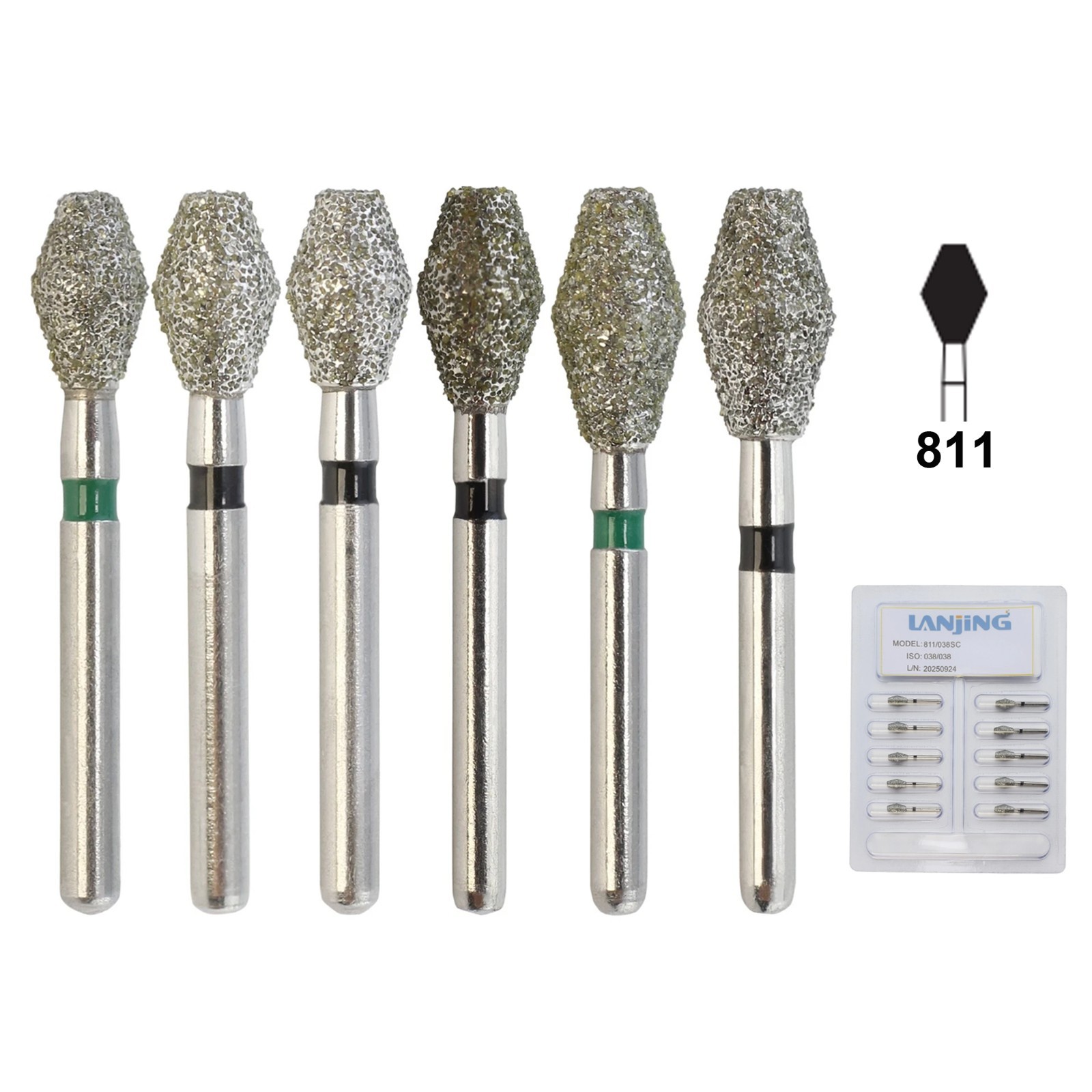 Wave Dental Carbide Bur FG Diamond Burs Football Pear Round End Taper High Speed