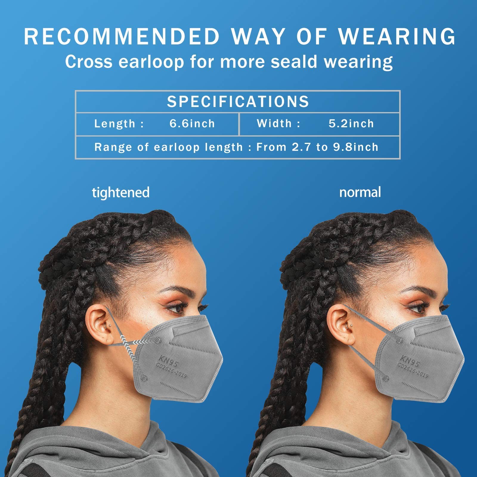 KN95 20 PCS,5 Layers Cup Dust Against PM2.5 from Fire Smoke, Dust, for Men, ,…