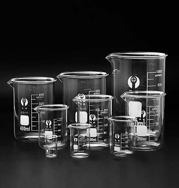 5ml – 3000ml Laboratory Borosilicate Glass Beakers High Chemistry stability
