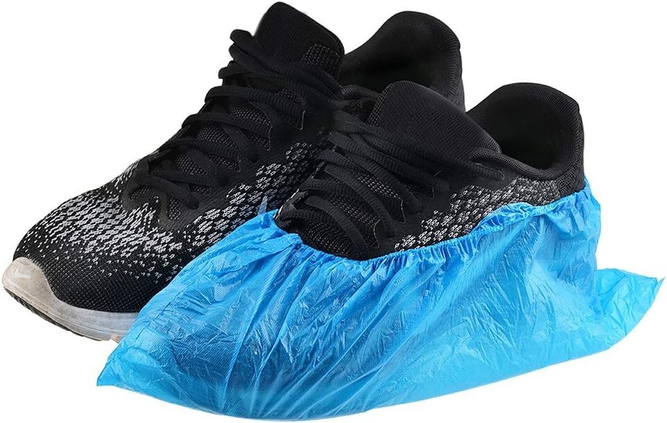 100Pcs (50 Pairs) Non-Woven Fabric Disposable Shoes Covers Elastic Band