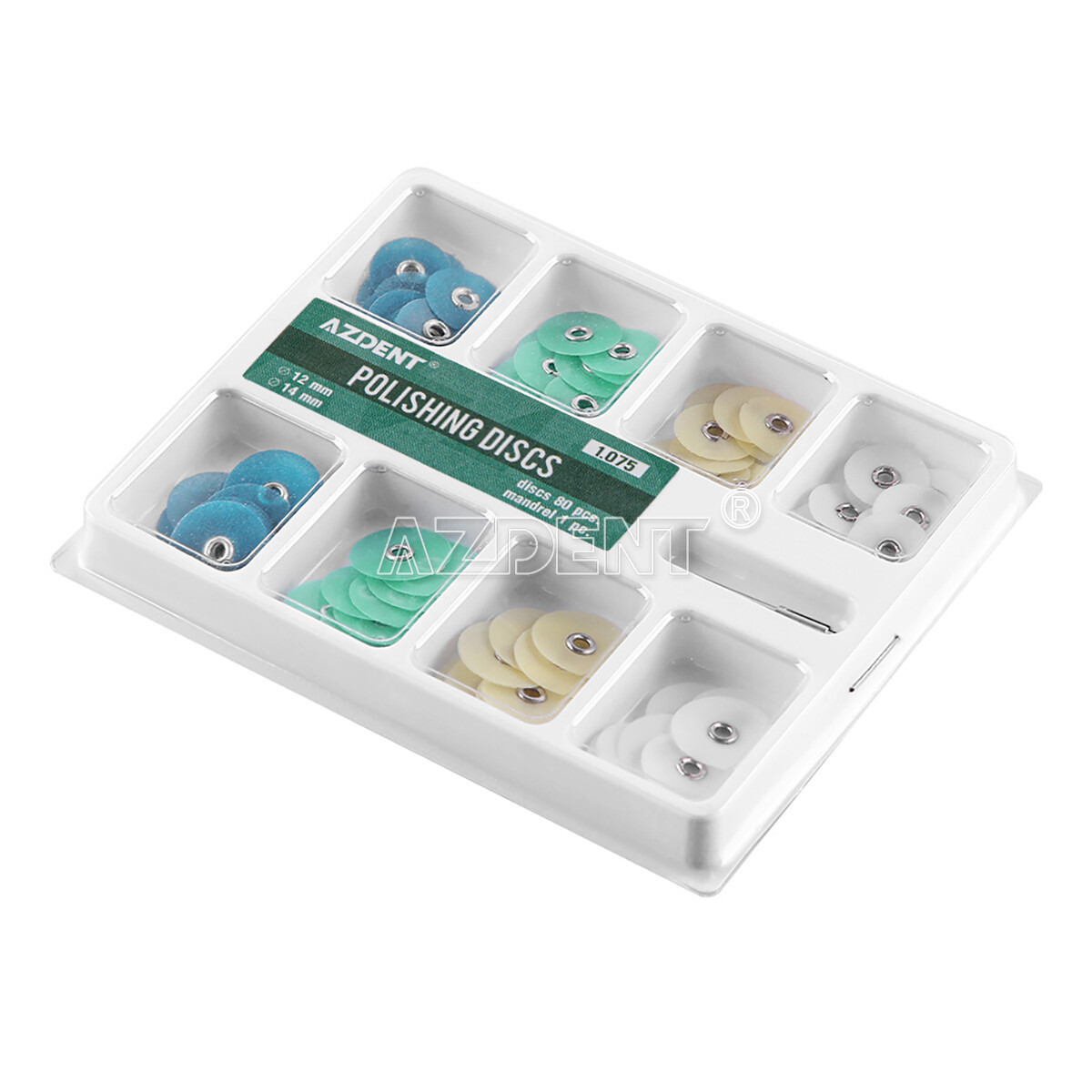 5 Kit de Discos de Pulido para Composite Dental 12mm +14 mm 80pcs + Mandril