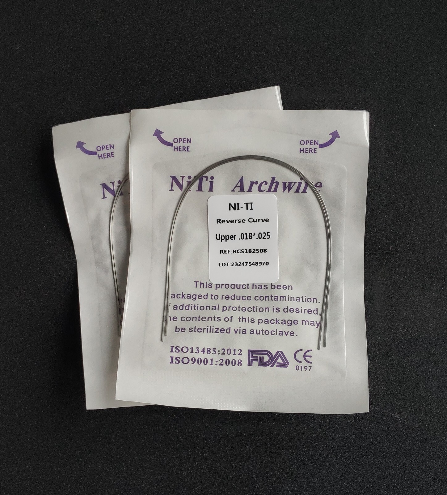20Pack Dental Orthodontic Arch Wire Super Elastic Niti Reverse Curve Rectangular