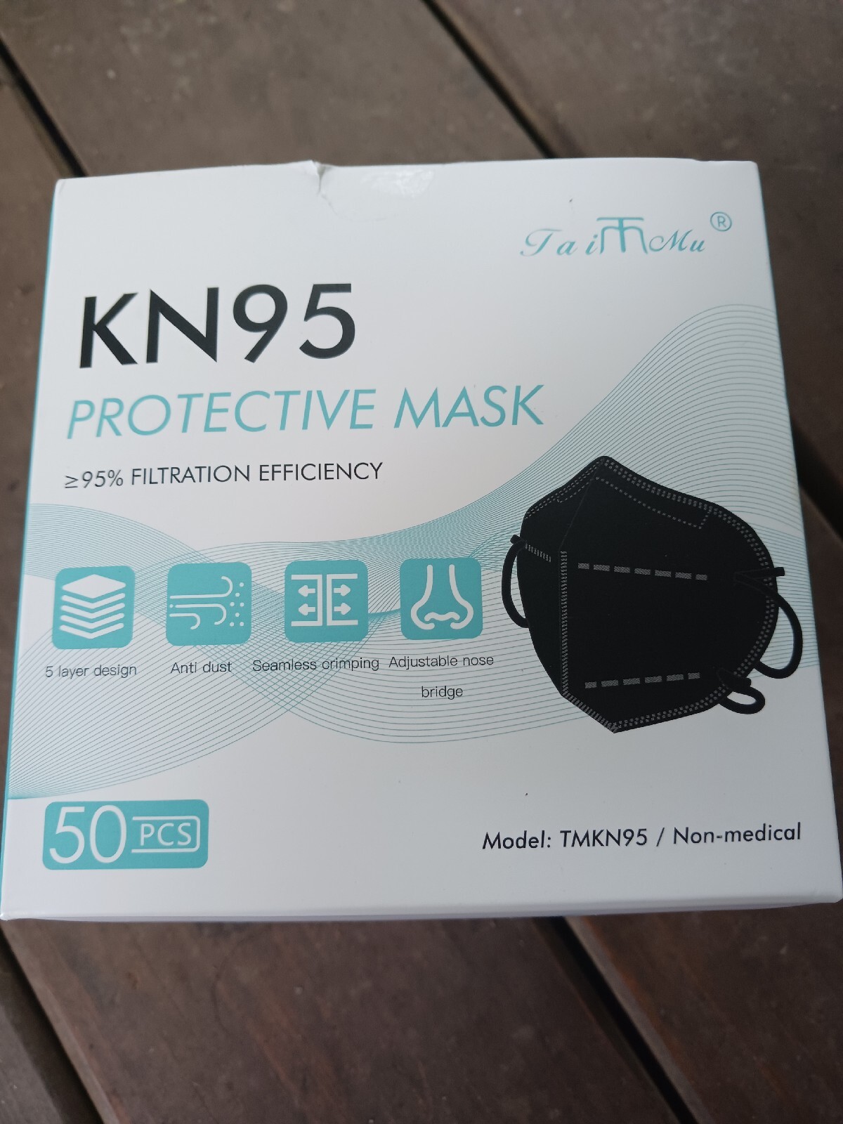BOGO SALE! 20Pcs Black KN95 Protective 5 Layer Face Mask 95% Disposable Masks