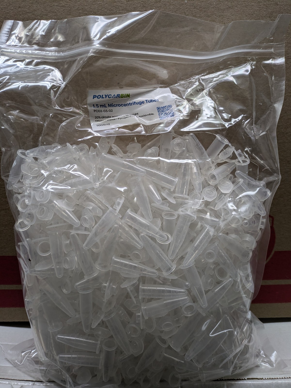 500pc 1.5ml Microcentrifuge Tubes