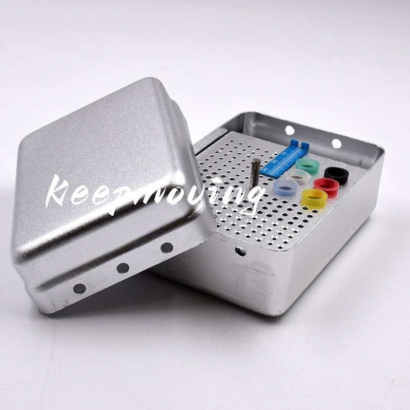 180 Holes Dental Endo Box FG Files Bur Holder Autoclave Organizer Box Ruler