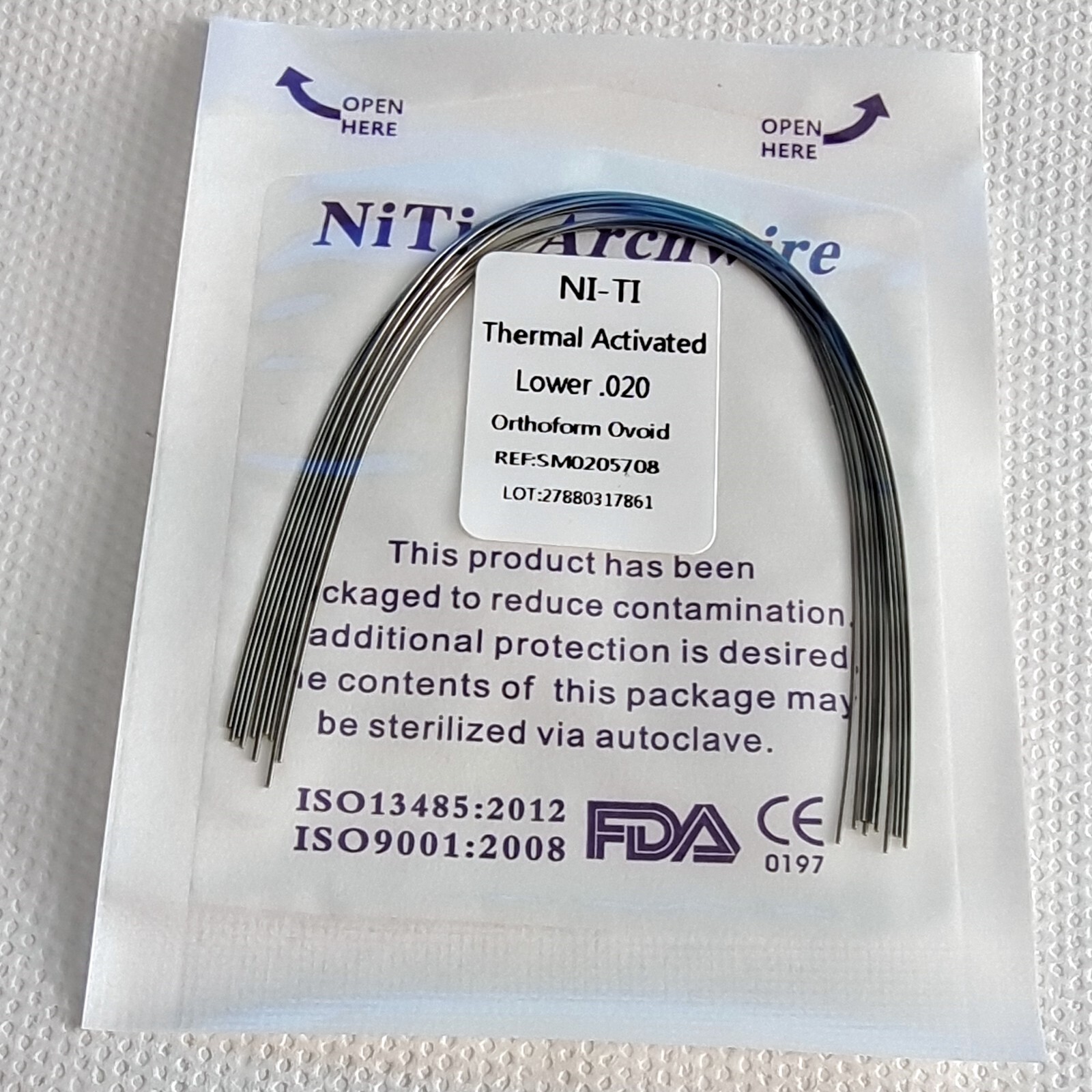 10 Packs Dental Orthodontic Heat Thermal Activated Niti Arch Wires Round Ovoid