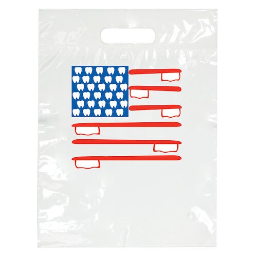 Specialty Scatter Bags Large American Flag Bag, 9″ x 13″, 100/Pkg