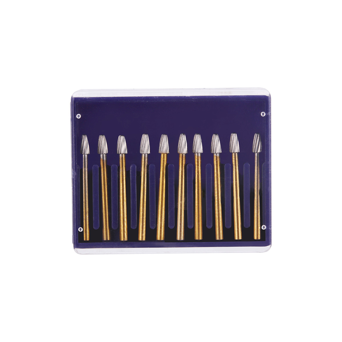 10pcs Dental Tungsten Steel Carbide Bur FG 7406 Egg Shape F High Speed Handpiece
