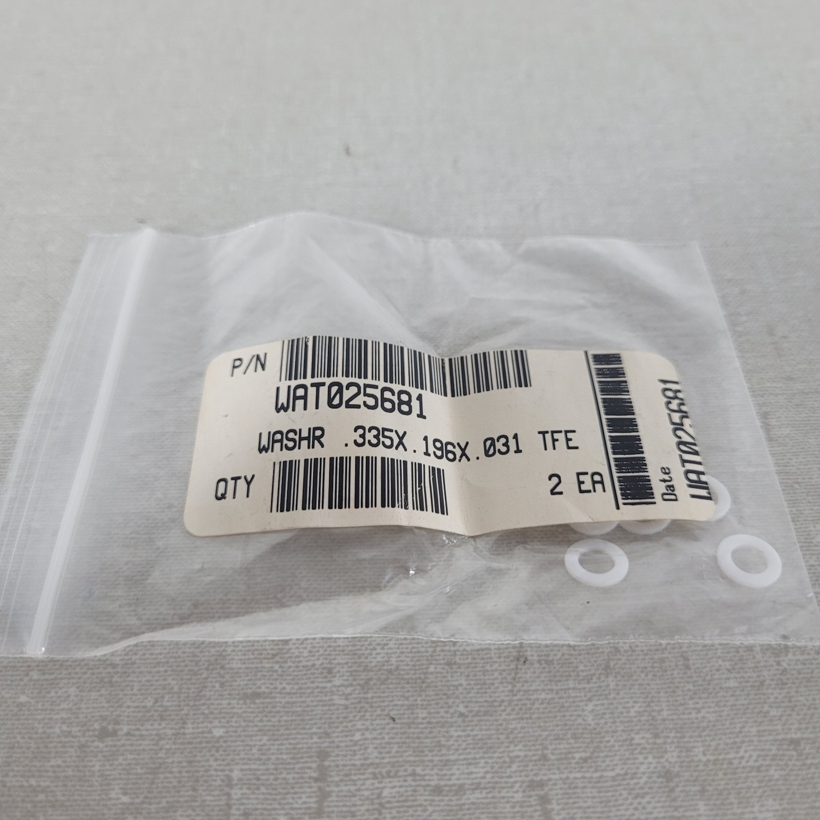 Waters WAT025681 Lot of 5 PTFE HPLC Pump Check Valve Seal Washers