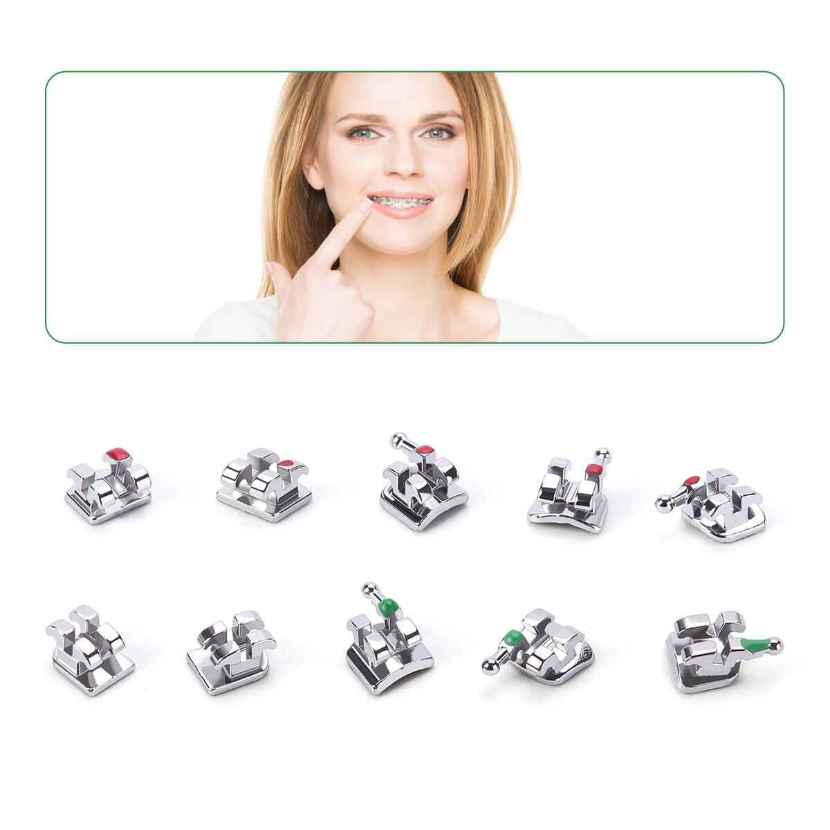 Ortodoncia Brackets Integral Dental Mini Roth/MBT 018/022 Gancho 3/345 USA