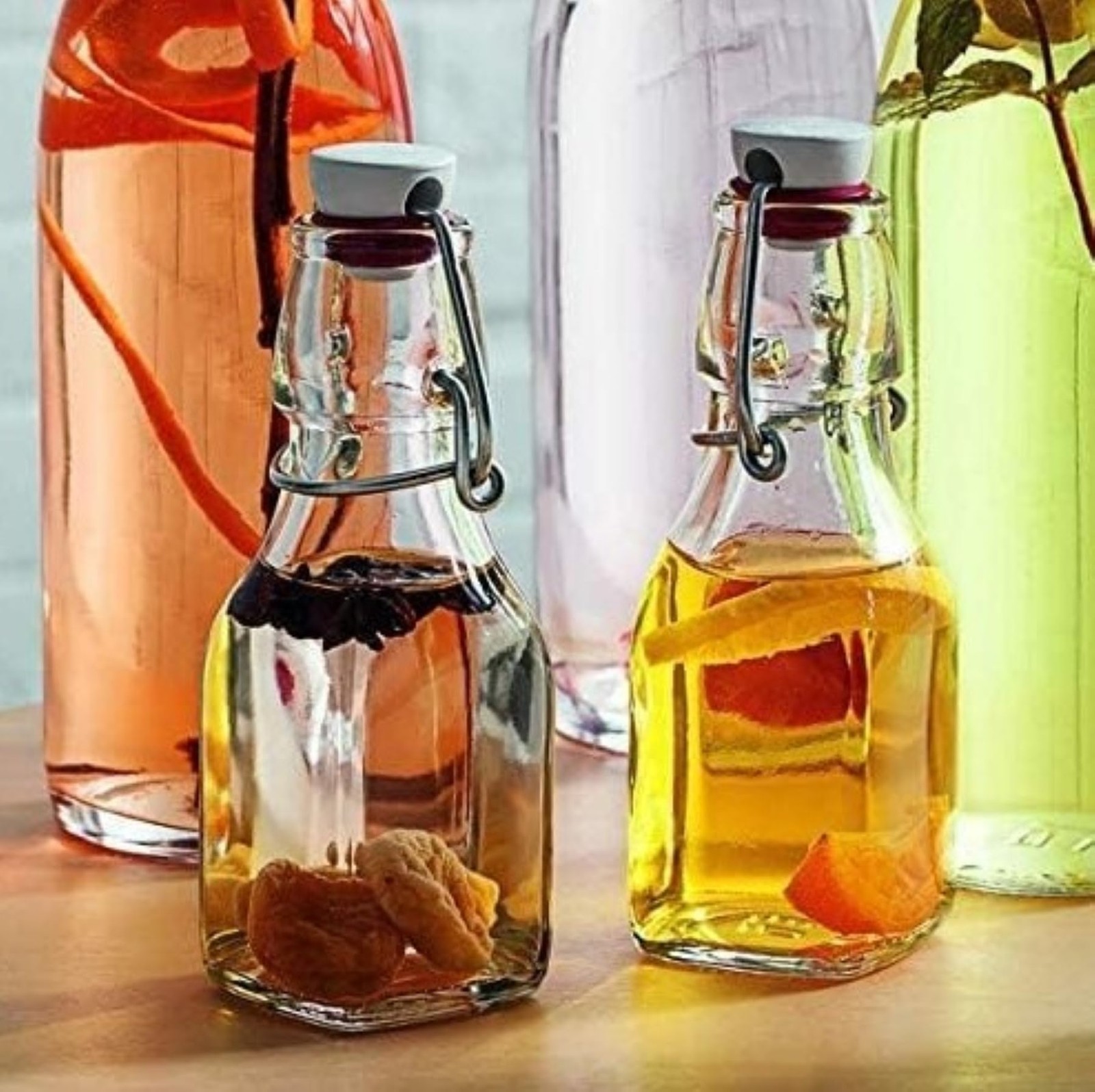 Bormioli Rocco Swing Bottle – 4.25 oz, Recyclable Glass 4.3 Ounces, Clear