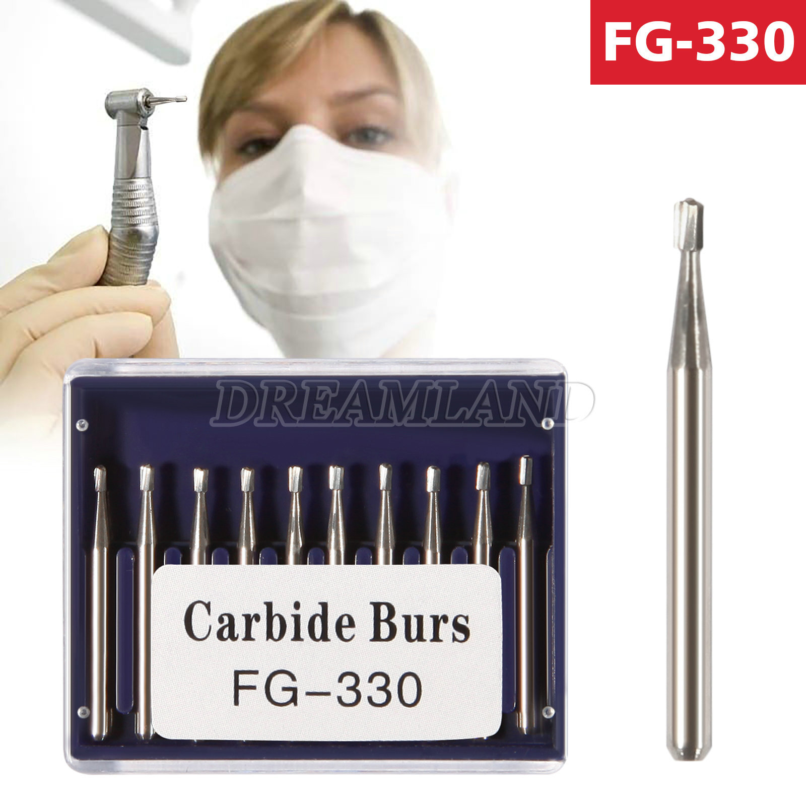 FG # 330 Dental Carbide 19mm Burs (10pcs Pack)