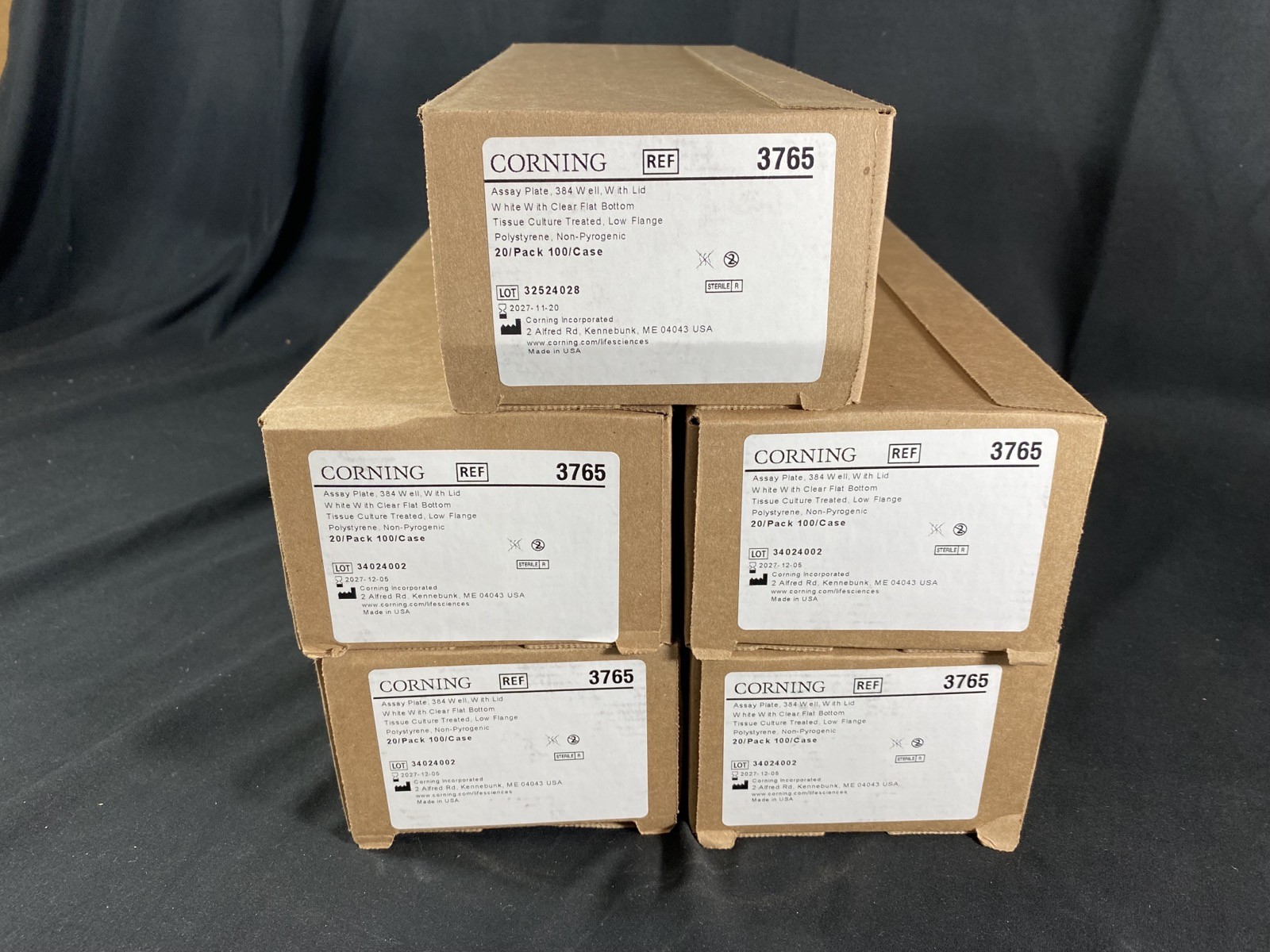 CORNING Costar 384-Well TC Treated Assay Microplate Lid Sterile 3765 (100/Cs)