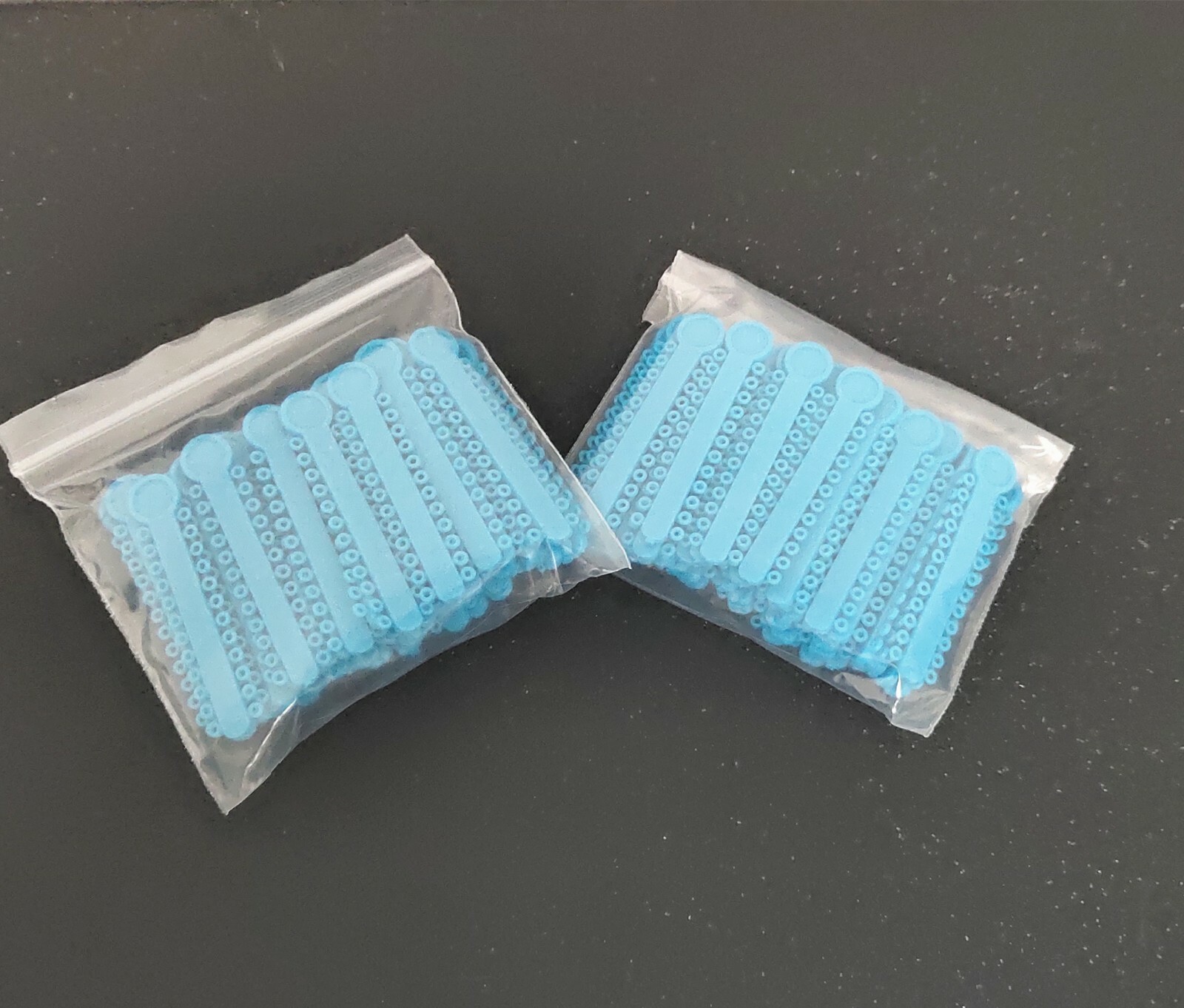2 Packs Dental Elastic Ligature Ties Rubber Bands Teal Color 1008Pcs/Pack