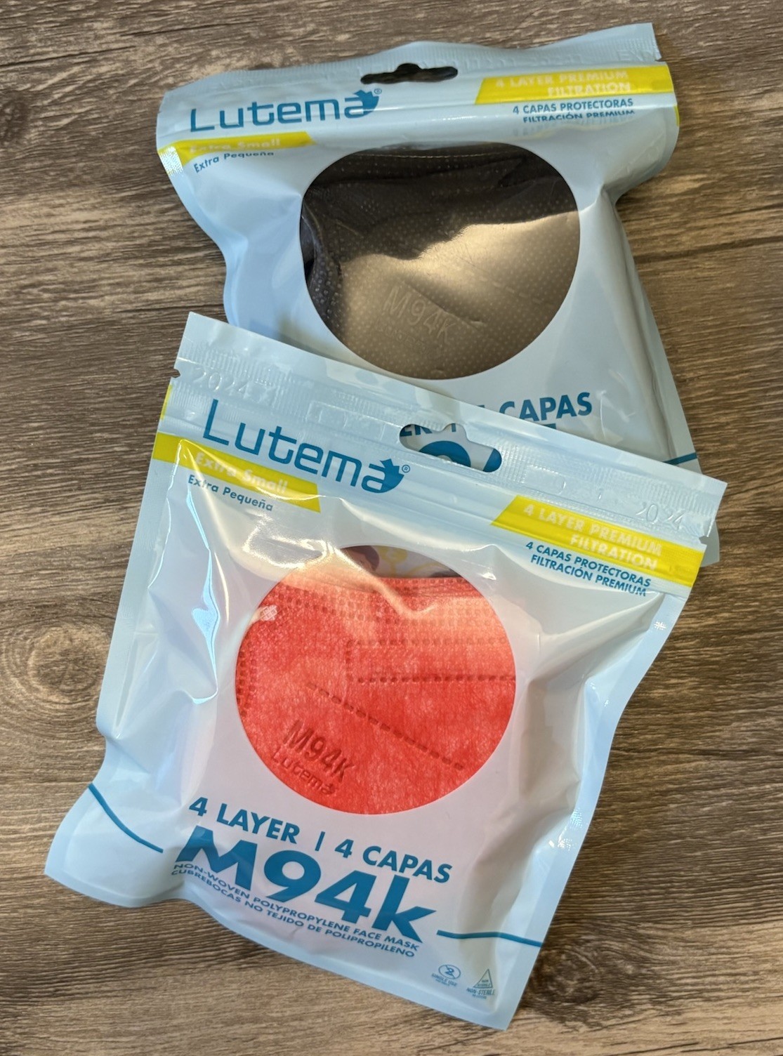 Lot Of 2 – Lutema M94k 4-Layer Kids Masks – Size XS New Sealed 10 Pack